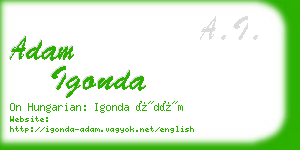 adam igonda business card